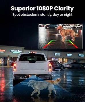 AUTO-VOX 6 Inch Solar Wireless Reversing Camera Kit: 2 Minute Install