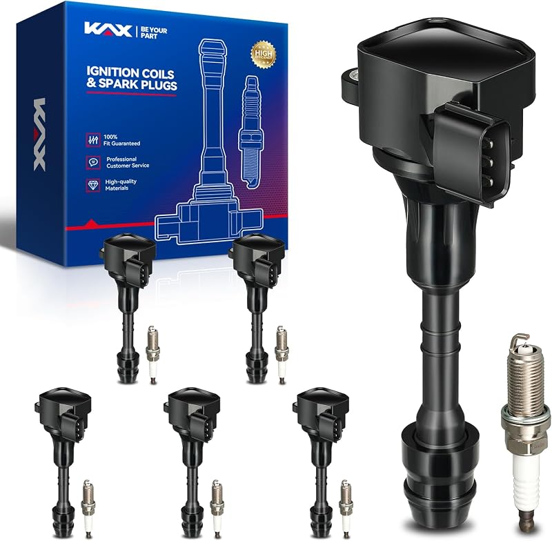 Kit de 6 Bobinas de Ignição UF349 e 6 Velas 4505 KAX para Nissan, Infiniti e Suzuki