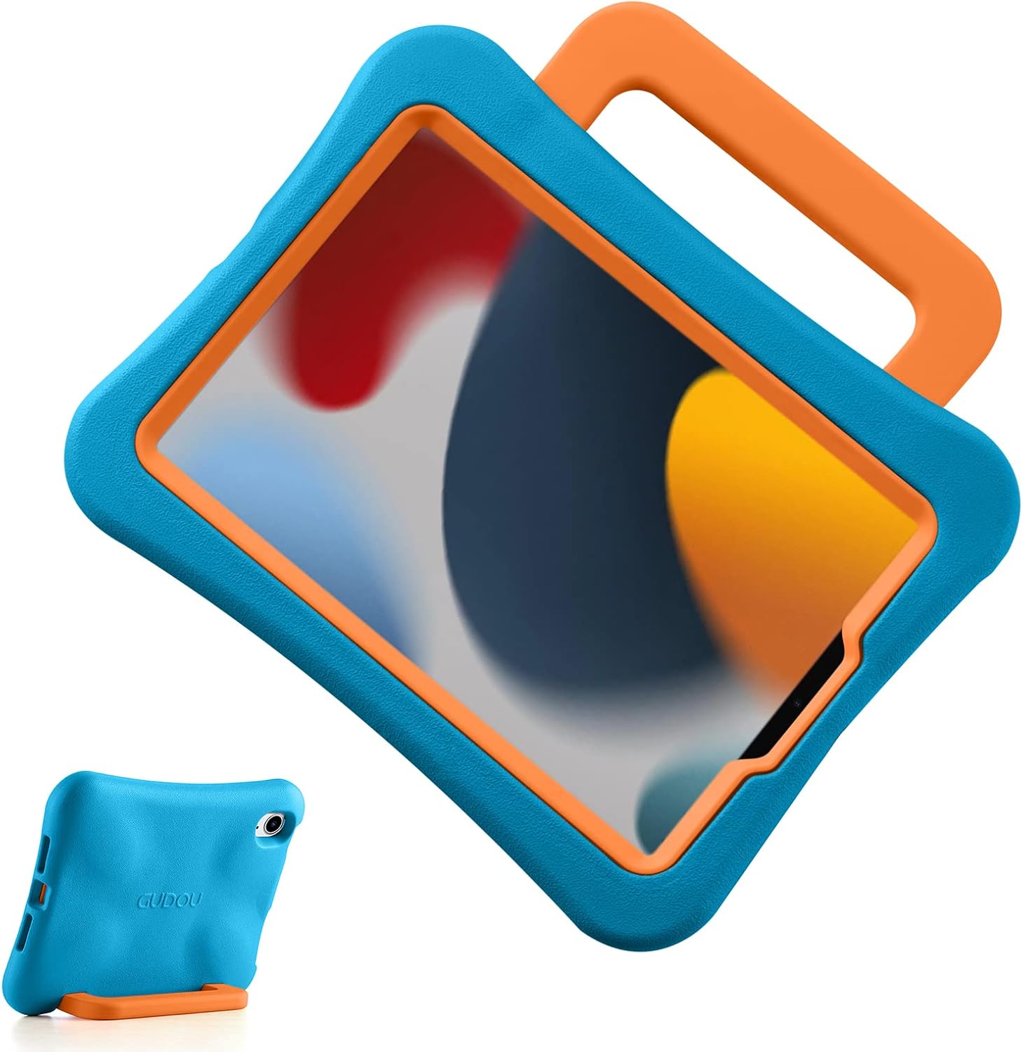 Kids Case for iPad 7th/8th/9th Gen 10.2 inch, Light Weight Heavy Duty/Shockproof/Drop Proof with Handle/Kickstand, Child Friendly Protective Cover for iPad 10.2" 2019/2020/2021 (Blue)