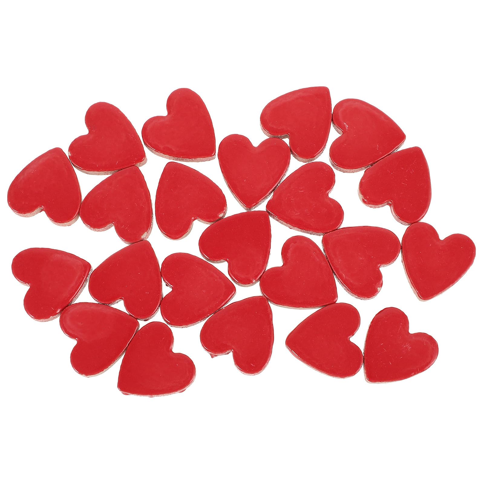 Azulejos de mosaico en forma de corazón rojo para crear arte único