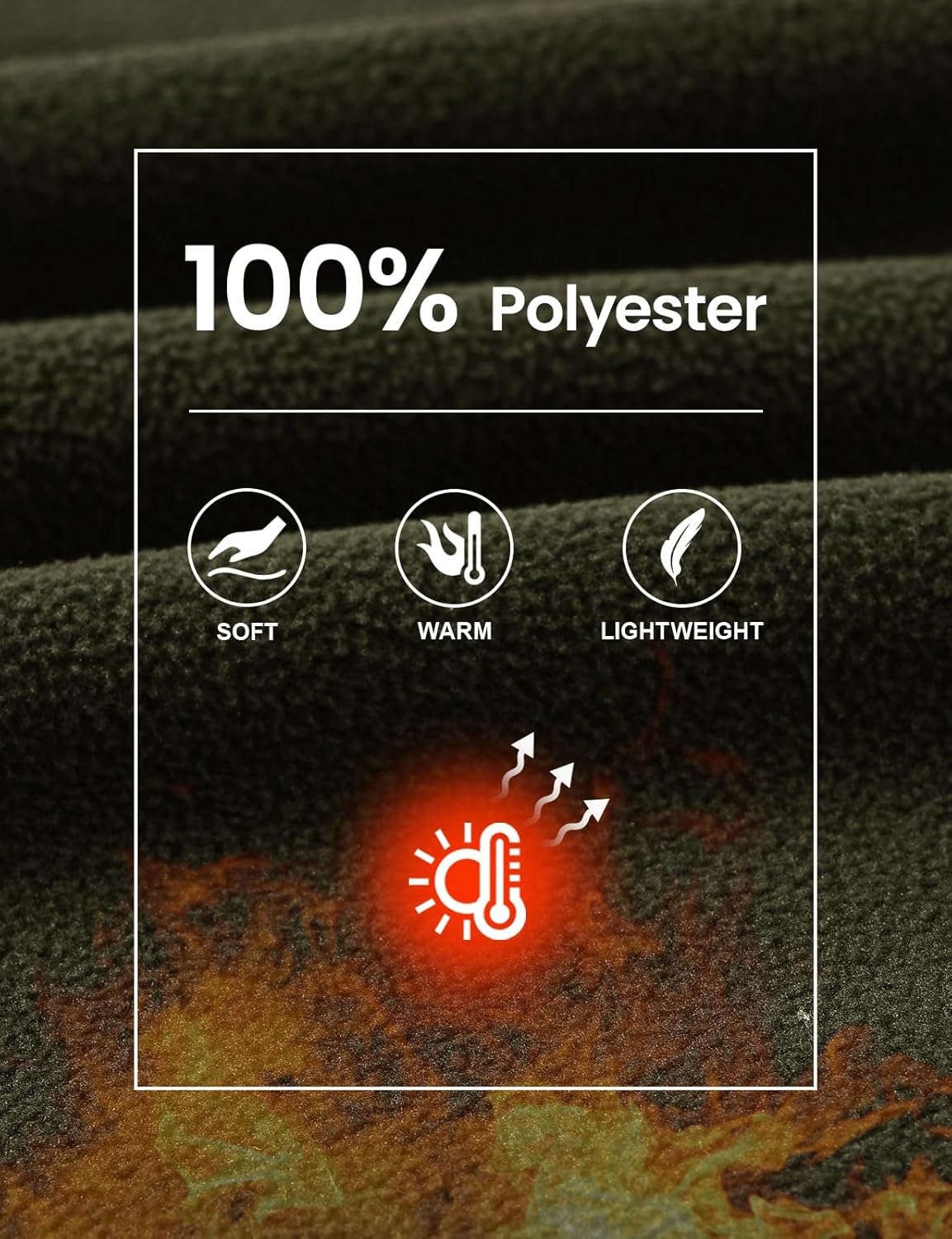 TBMPOY Men's Fleece Jackets Lightweight Full-Zip Fall Jacket Outdoor Hiking Warm Winter Coats with Pockets - Image 4