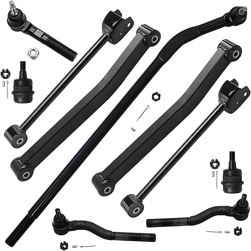 Miniatura 104 de Detroit Axle - Kit de suspensión frontal de 10 piezas para Chevy Trailblazer GMC Envoy XL Buick Rainier 9-7X Ascender, inferior y superior, 4 brazos
