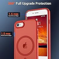 Vista 241 de SUPFINE Funda magnética para iPhone 11 (compatible con MagSafe) (protección contra caídas de grado militar), translúcida mate a prueba de golpes