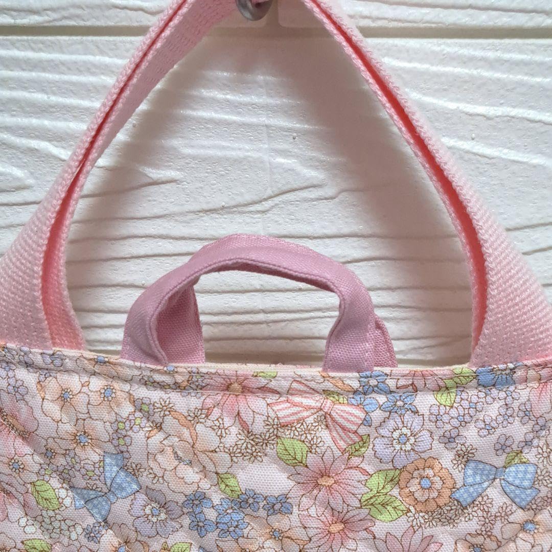 Amazon.co.jp: ハンドメイドレッスンバッグ 花柄 ピンク 入園入学
