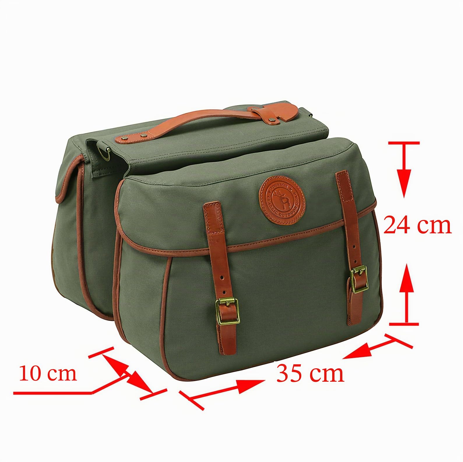 TOURBON Toile imperméable Vélo Siège arrière Sac de Transport vélo Double Sacoche