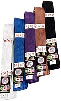 Ronin Brand White A2 BJJ Belt - Premium Brazilian Jiu Jitsu Gi Belt for Training & Competition, Durable Poly/Cotton