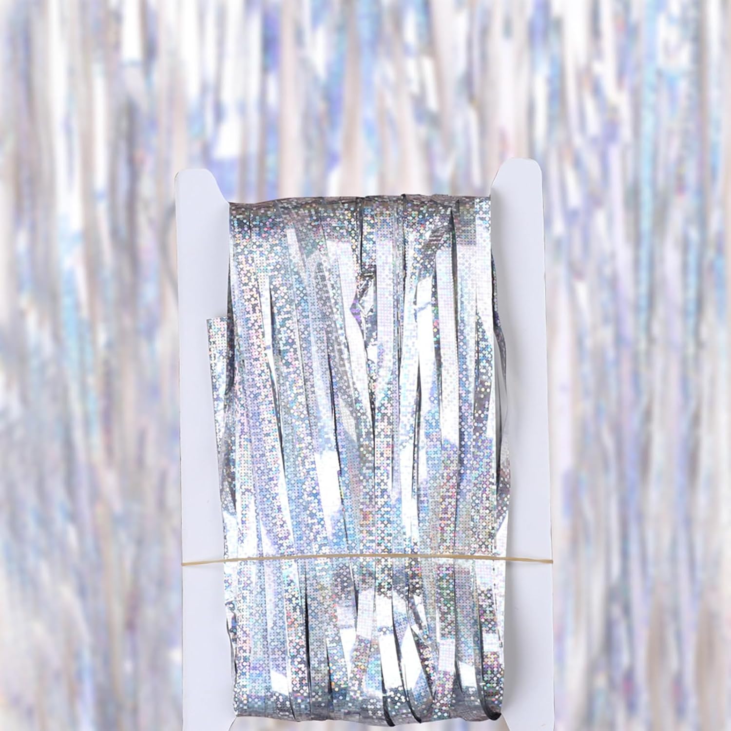 Pack Of 2 Sturdy Tinsel Curtains Sparkling Rain Curtain Glittering Foil Tassels Curtain Enhances Party Atmospheres