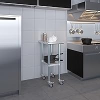 Vista 642 de Mesa de trabajo de acero inoxidable, mesa de metal