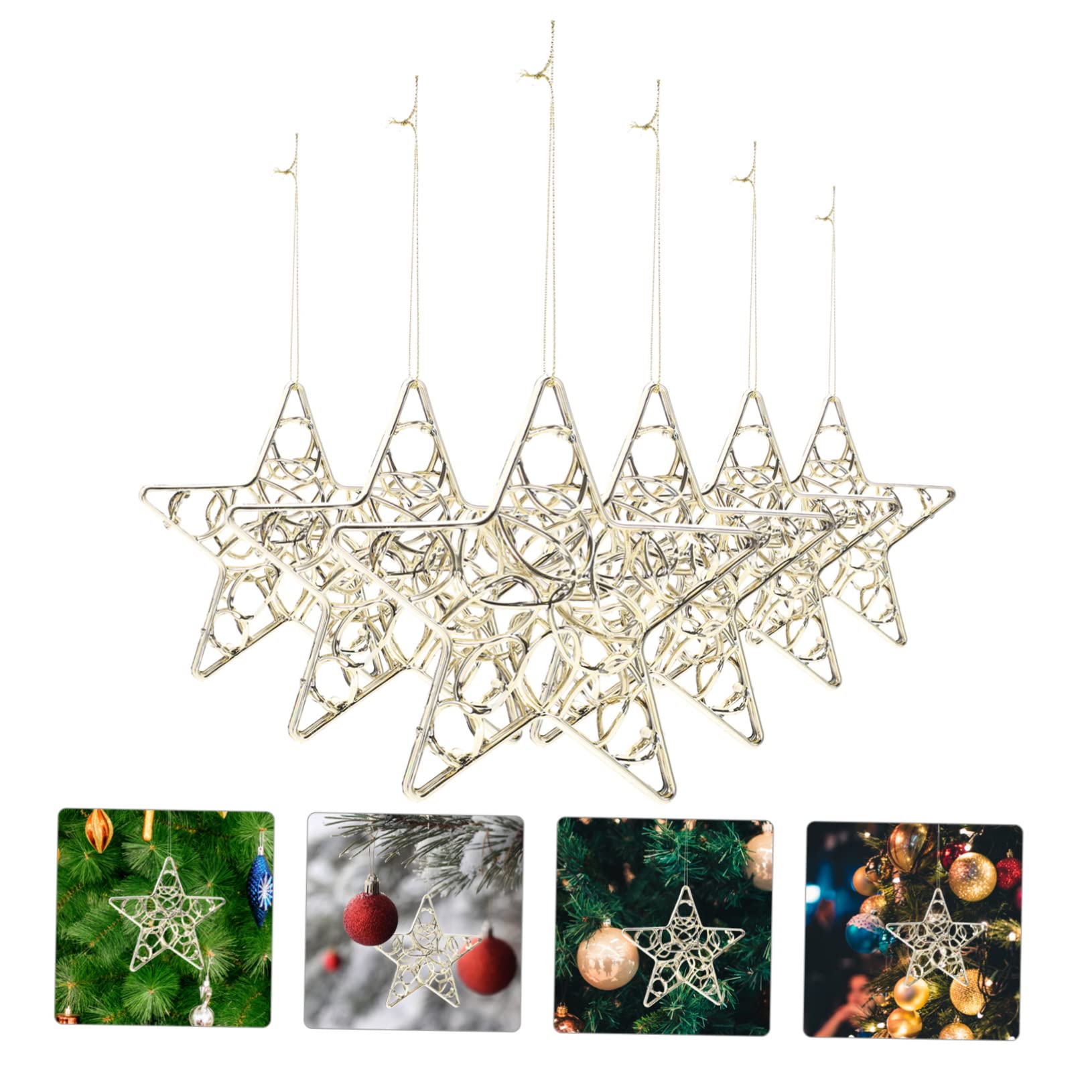 TOPBATHY STK Weihnachtsschneeflocke-Anhänger weihnachtsdeko winterdeko dekorativer Weihnachtsanhänger glitzernde Winterstern-Ornamente Weihnachtsschmuck Weihnachtsbaum-Anhänger Plastik