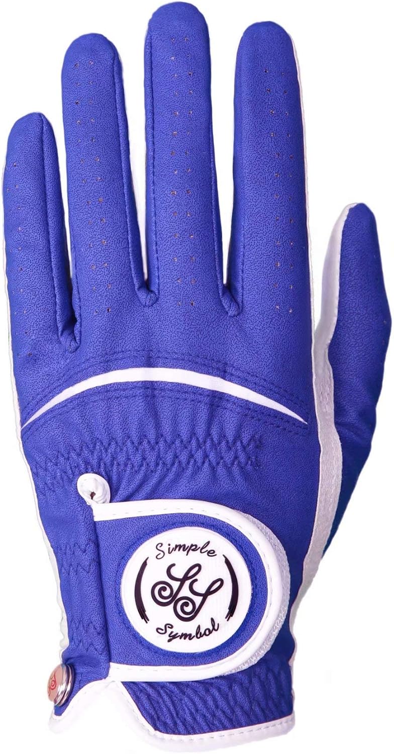 Men's Golf Glove High Grade Leather Two Pack（Two Left Hands Or Two Right Hands Or One Pair） Six Colors to Choose from Red/Blue/Navy Blue/Sky Blue/Coffee/Beige