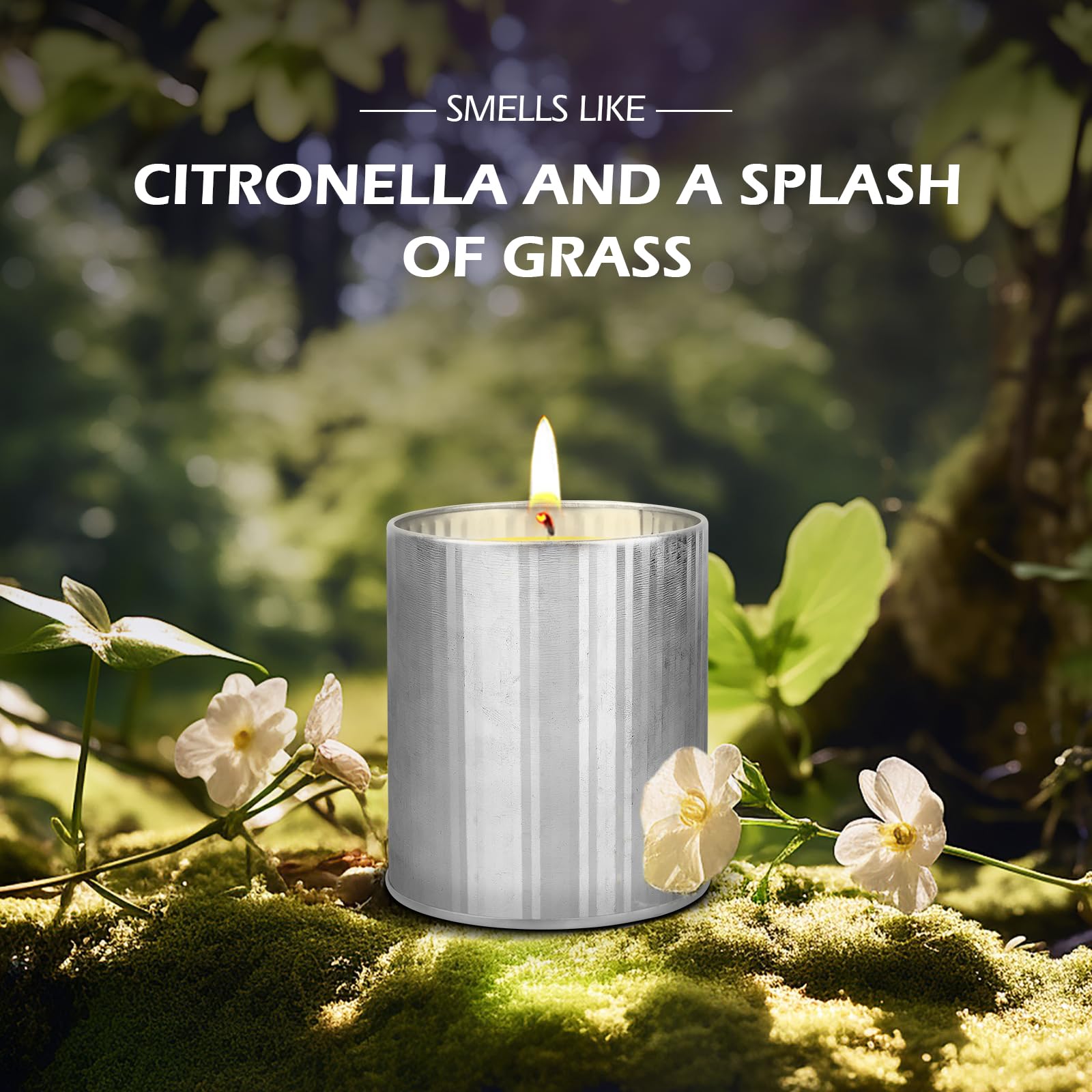 Świece Citronella Outdoor, 2 sztuki, 100-120 godzin na zewnątrz, Wosk Sojowy, Cytrynowy, Pudełko Prezentowe