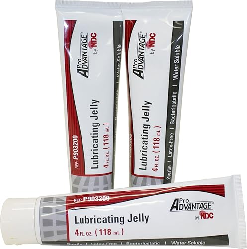Tubo de gelatina lubricante estéril de 4 onzas (paquete de 3 tubos)