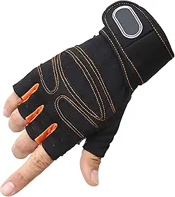 Par de Luvas Masculina Feminina Unissex Crossfit Academia Musculação com Munhequeira Meio dedo Fitness Treino Esporte Atividades Fisicas Exercicios 8 cores e 3 tamanhos