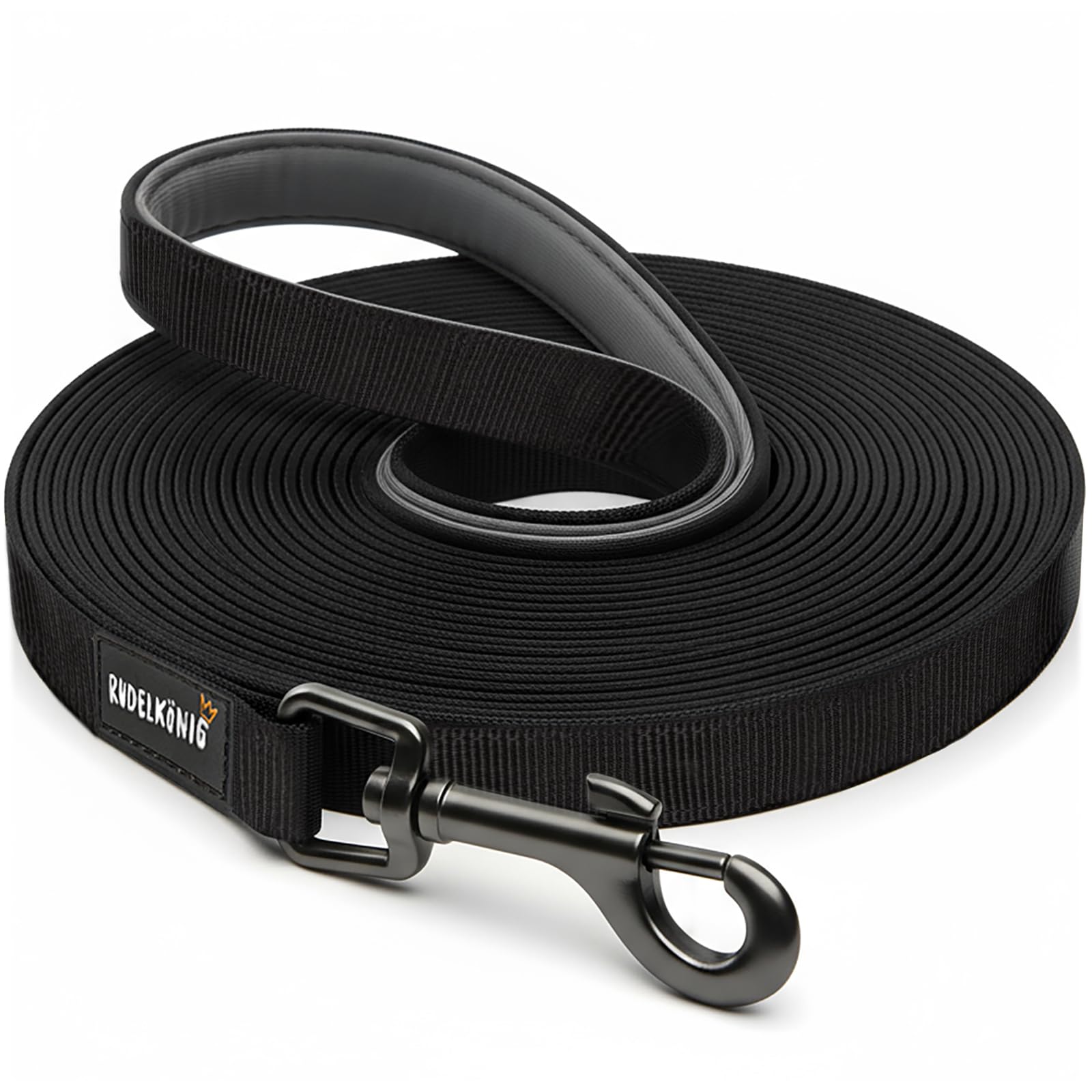 Rudelkönig Schleppleine 10m für Hunde - Robuste & wetterfeste Hundeleine für eine erfolgreiche Hundeerziehung - Mit Griffpolsterung