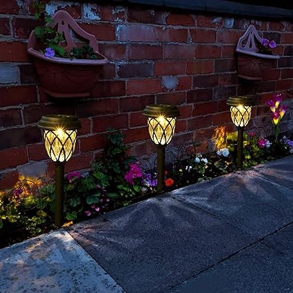 Anordsem Solarleuchten für Außen Garten, 6 Stk Solarlampen Warmweiß