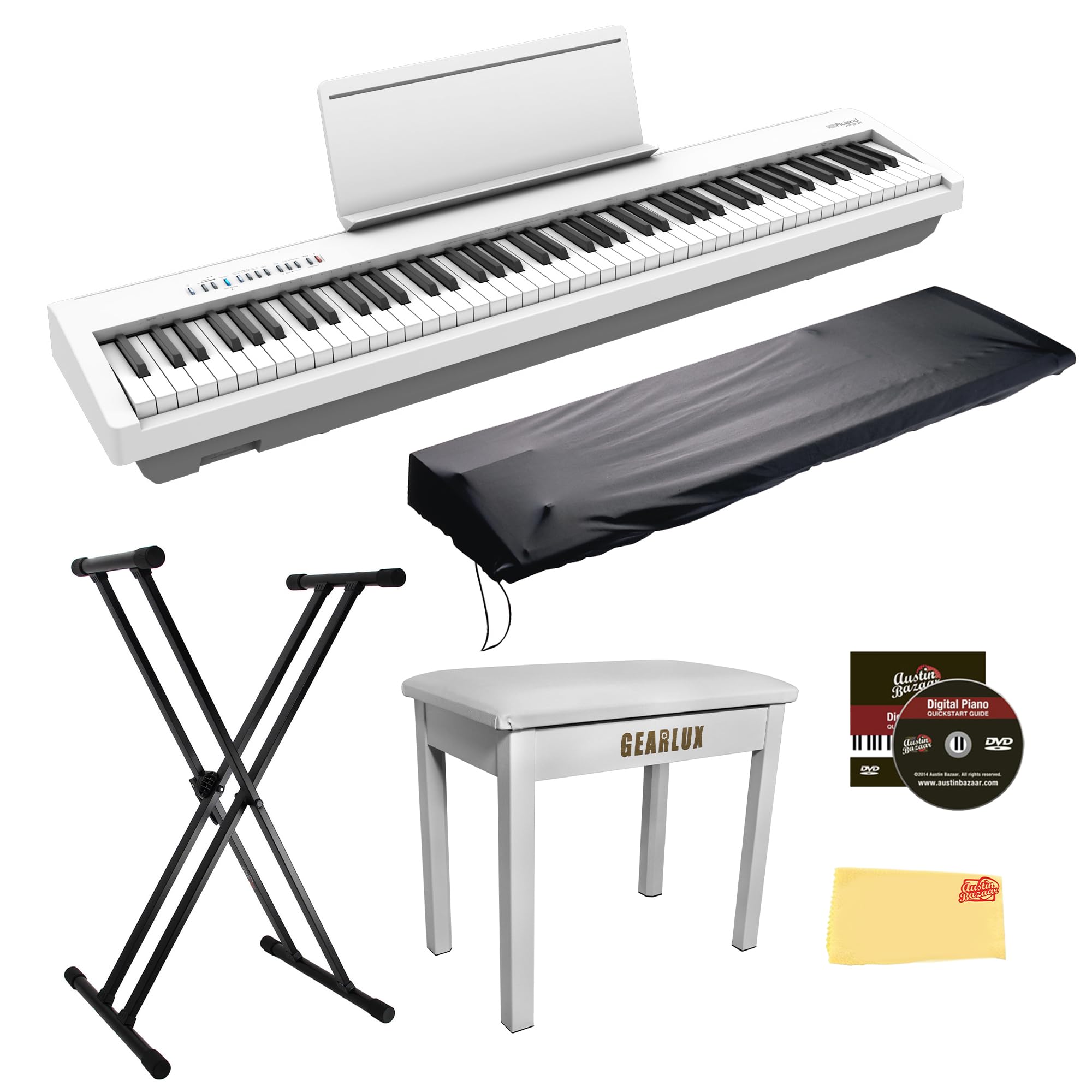 Amazon.com: Roland FP-30X 88-Key Digital Piano - White Bundle with
