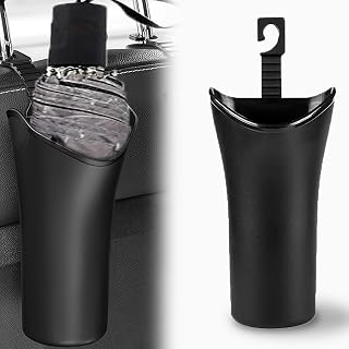 Car Umbrella Holder, Trash Can for Car, Multi-Purpose Car Storage Holder with Car Seat Headrest Hooks, ABS Waterproof Umbrella Stand Rack Car Interior Accessories Universal for Car SUV Truck