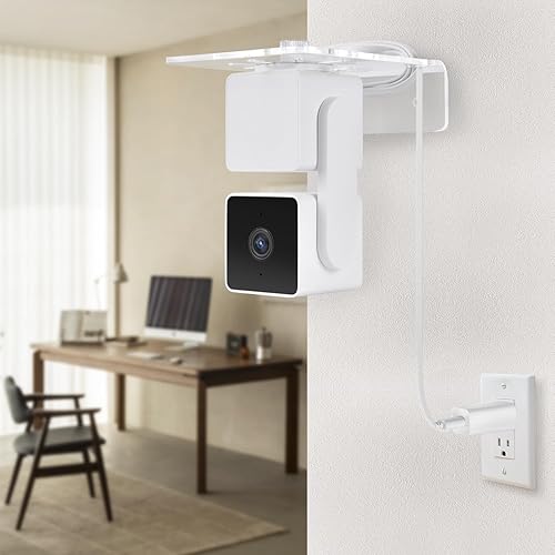 Miniatura 3 de Paquete de 2 soportes de pared transparentes compatibles con Wyze Cam Pan V3, Wyze Cam Pan V2, soporte de montaje acrílico giratorio de 360 grados
