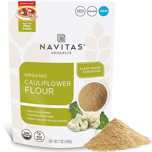 Miniatura 7 de Navitas Harina de garbanzos Organics 10 onzas orgánica sin OMG 100 harina de garbanzos sin granos y sin gluten 19 porciones