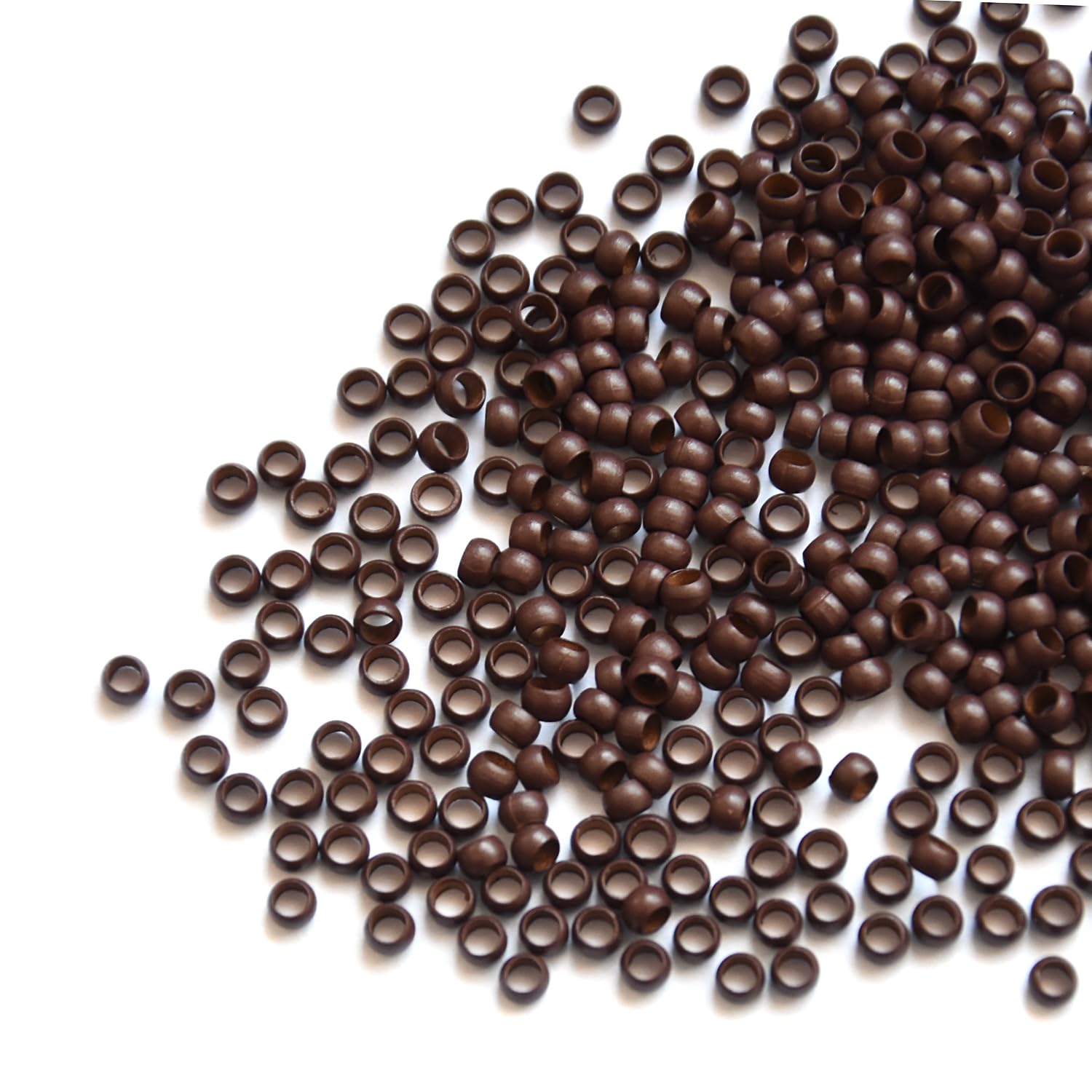 500pcs 3.0x2.0x2.0mm Copper Nano Rings Beads Hair Extension Nano Rings Beads (Brown), 3.0mm 500pcs - Image 3