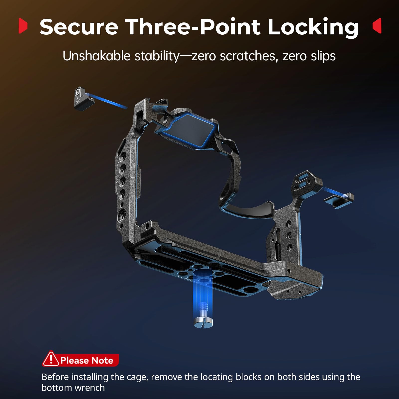 SMALLRIG Kit Gabbia Protettiva Completa per Panasonic S1R II/S1 II/S1 IIE, con Maniglia Superiore e Morsetto per Cavi, Piastra a Sgancio Rapido Integrata per Arca-Swiss, Attacco a Slitta - 5503