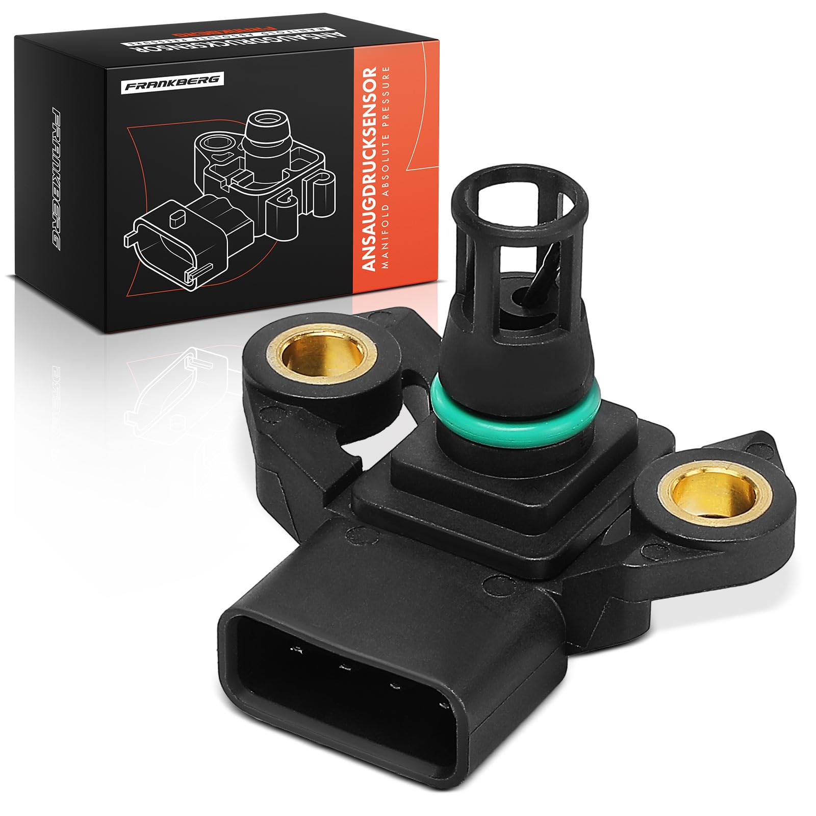 Frankberg Capteur de pression du collecteur d'admission, 4 broches, | Compatible avec: Corsa D S07, Astra H A04, Astra J Berline, Caravane Astra Classic A04, Astra H GTC A04