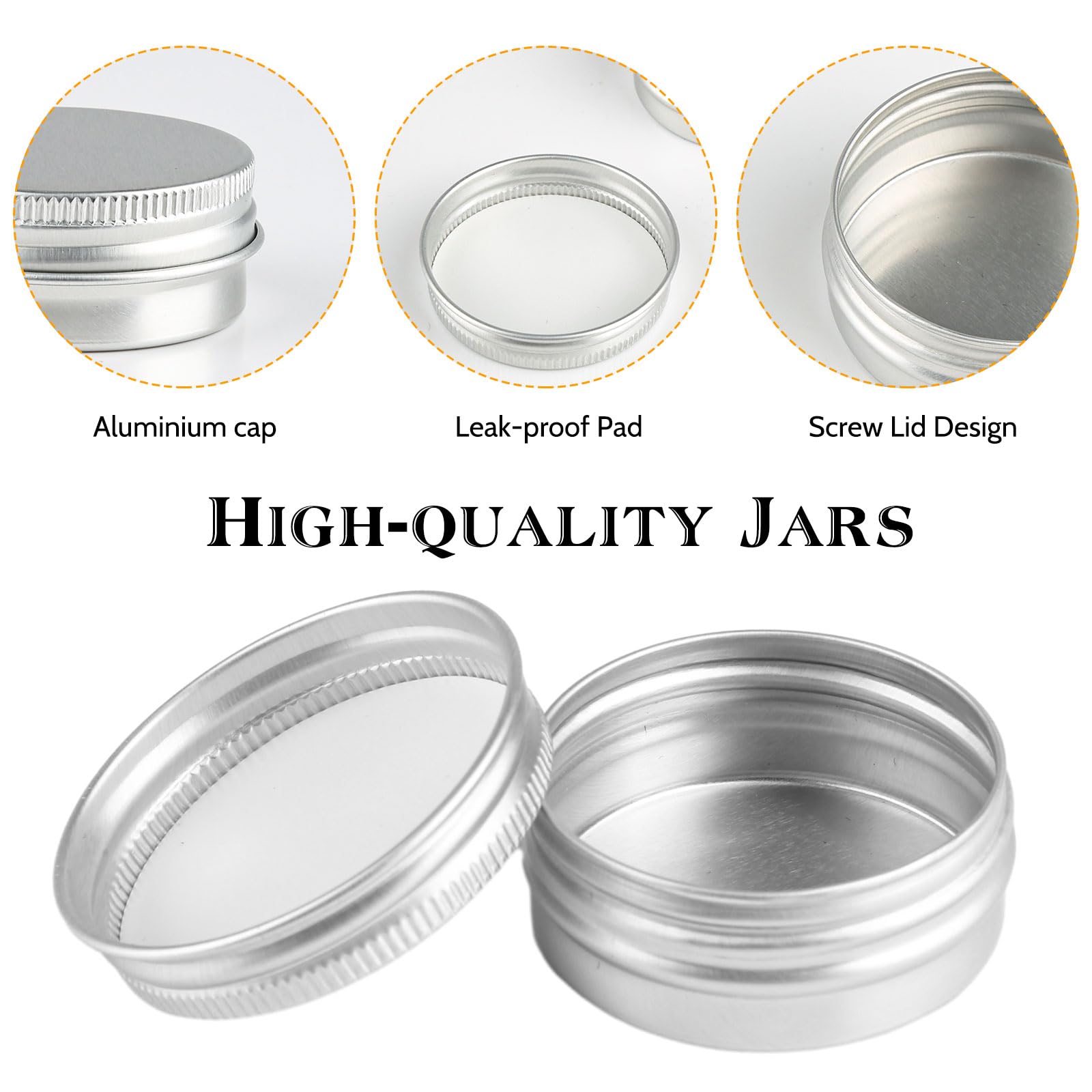 24 Contenitori Da Viaggio In Alluminio 15ml - Vasetti Cosmetici Con Tappo Per Creme E Trucchi - Foto 6