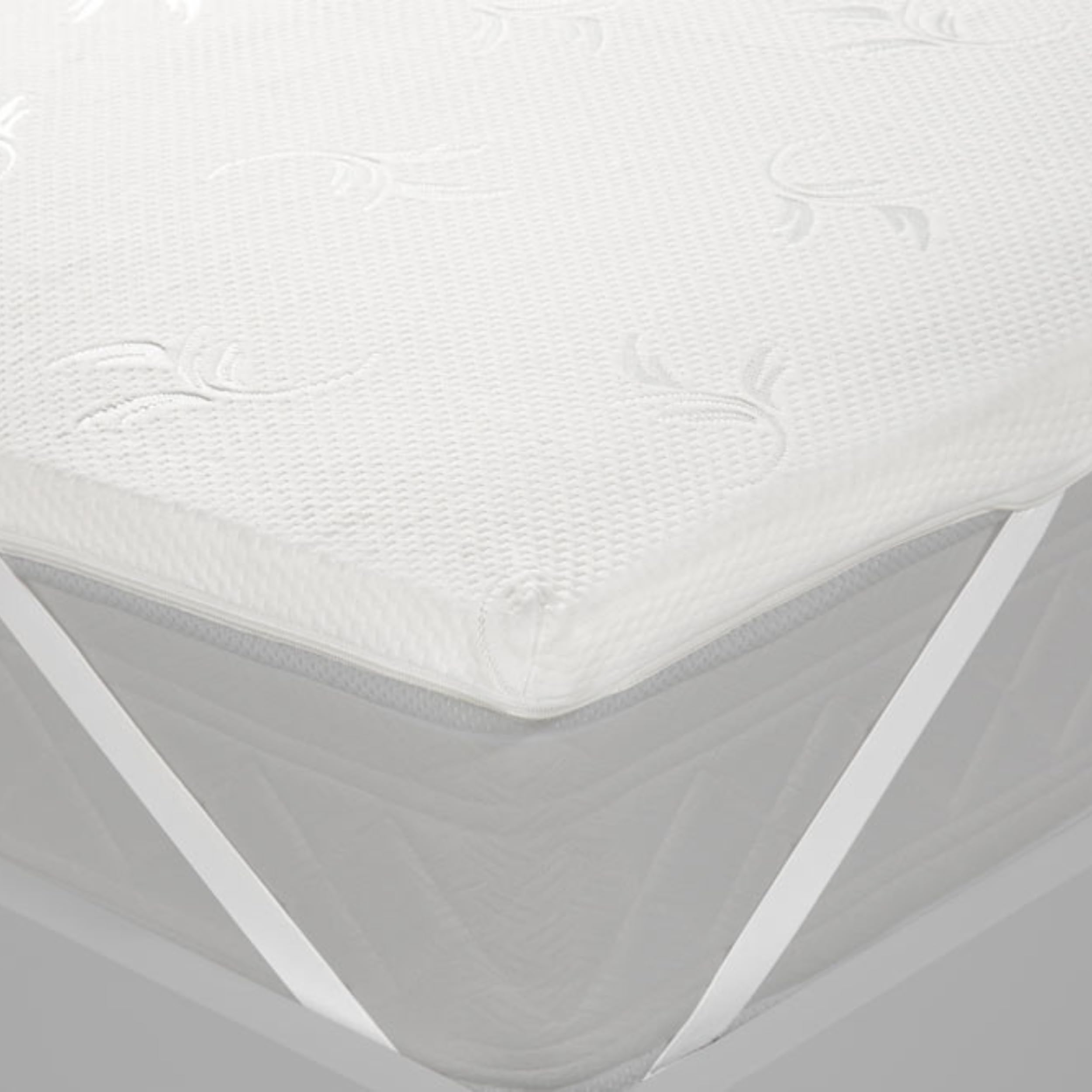 Caleffi - Topper Singolo 80x190 in Memory Foam Morbido Traspirante Alto 4 cm per Ottimo Riposo, Coprimaterasso a Bande Elastiche e Zip si Adatta al Corpo, Sfoderabile con Fodera Lavabile Made in Italy