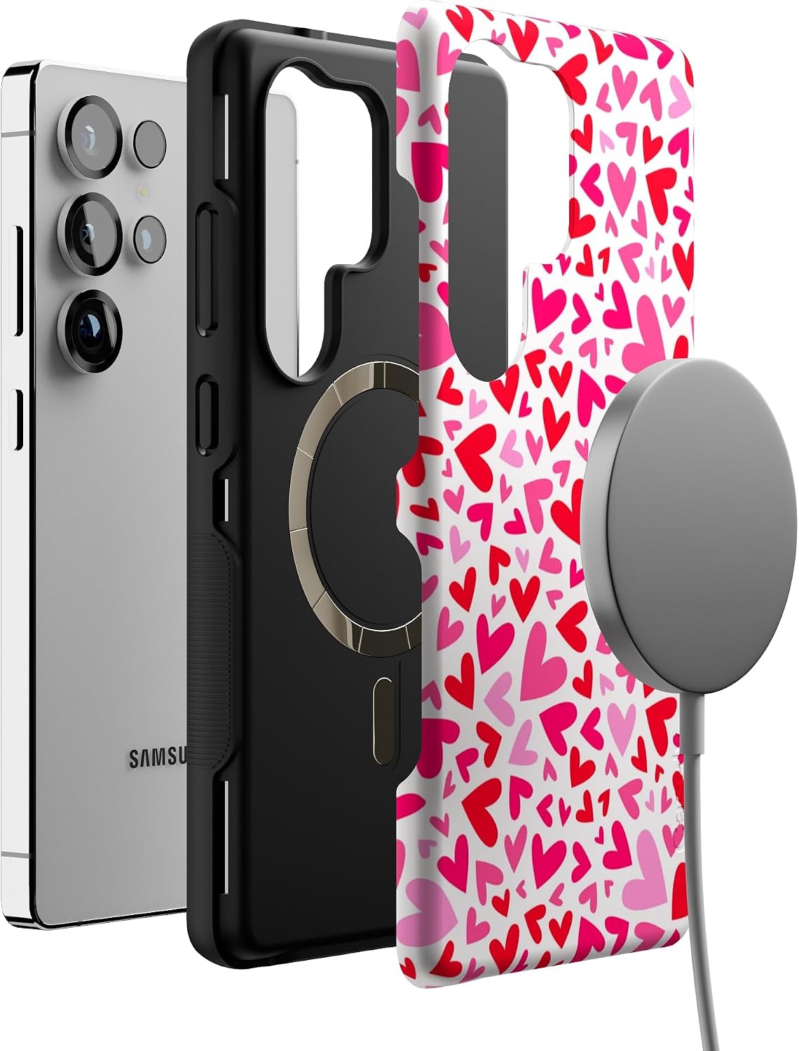 Casely Galaxy S25 Ultra Case | XOXO | Candy Hearts | Bold Protective Design | Compatible with MagSafe
