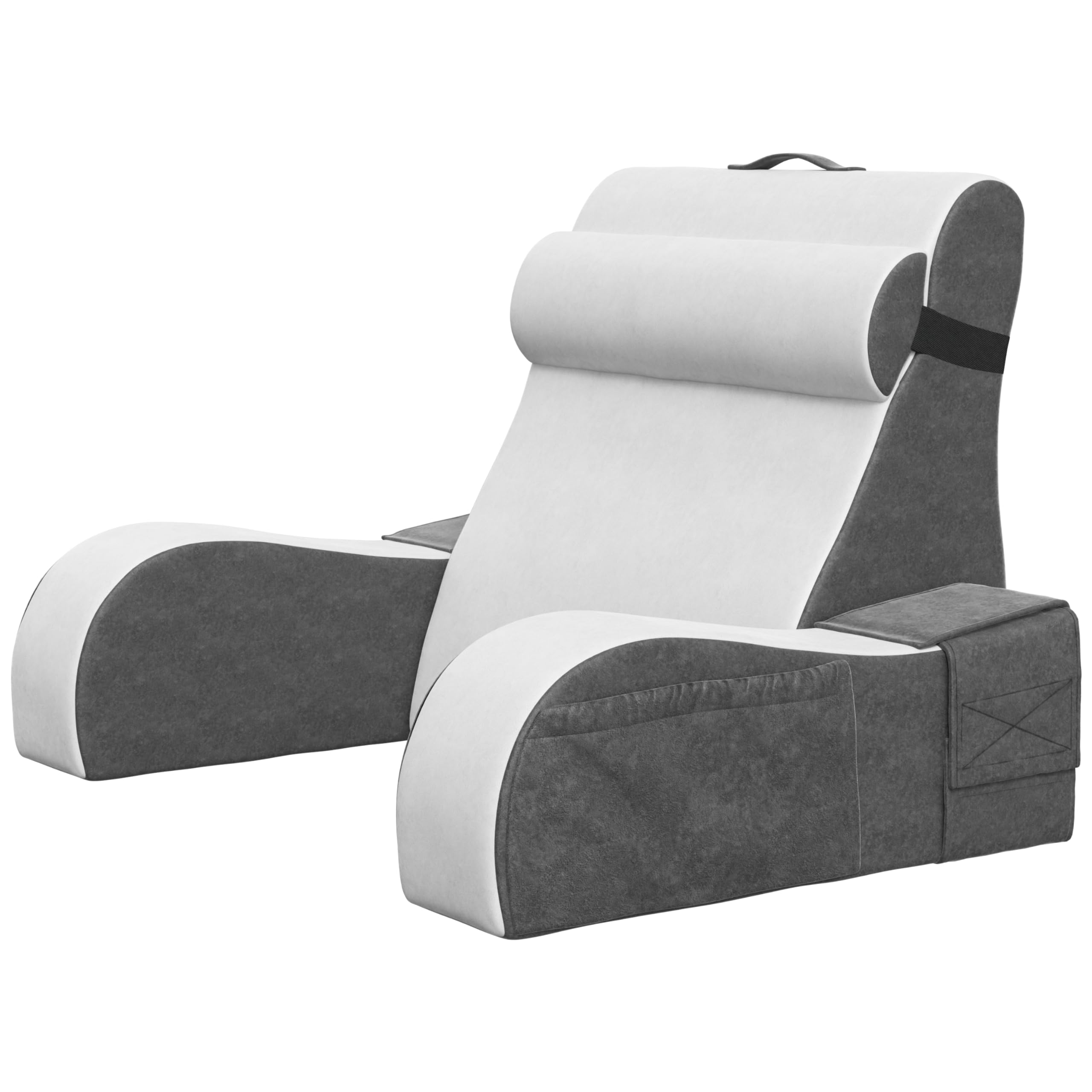 Kolbs - Cuscino da lettura, supporto completo per il comfort, in schiuma solida, cuscino per la schiena, per letto, seduti, TV, libri, videogiochi, per letto, schienale, letto, sedia con braccioli