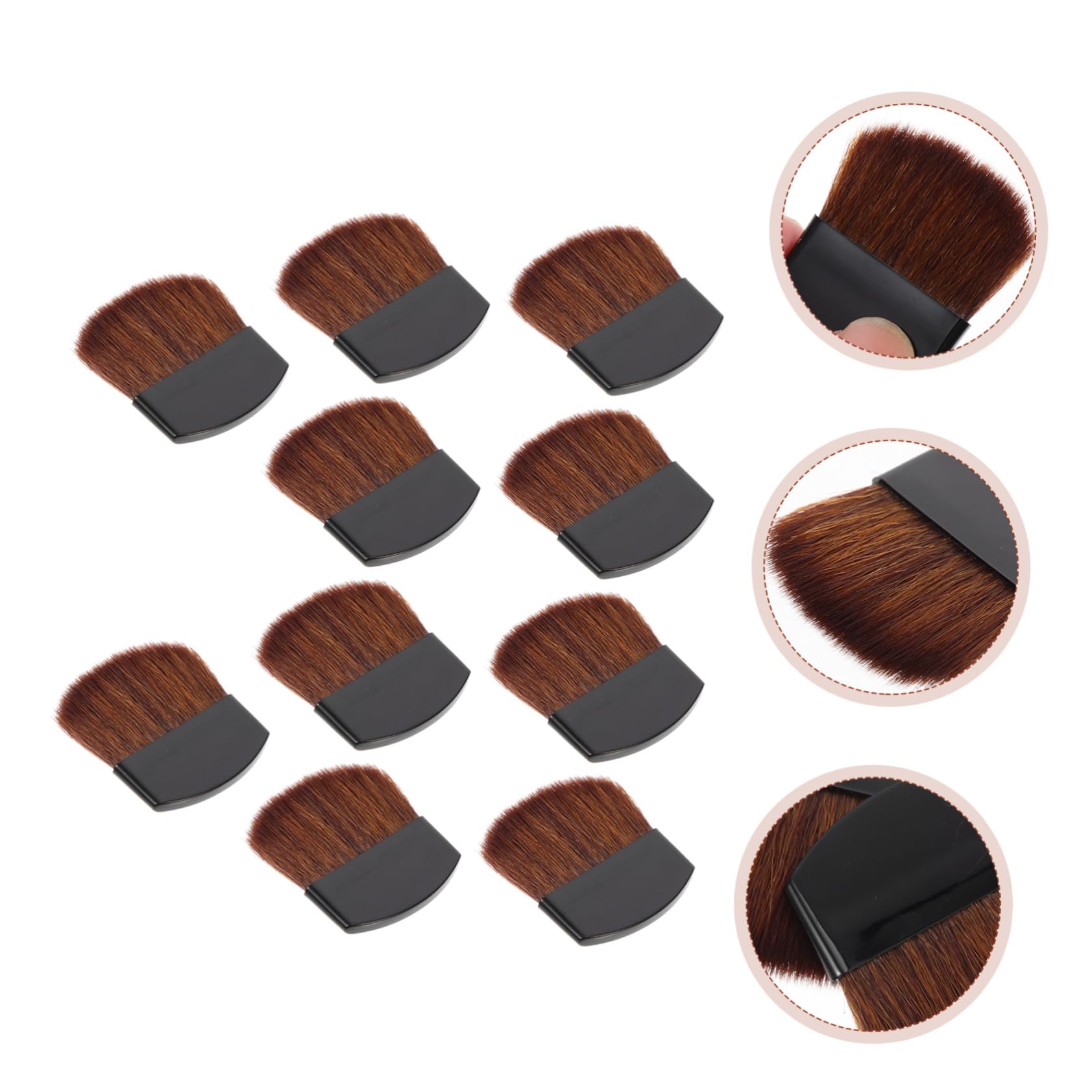 SHINEOFI 3 Set Mini Pennello Comodo Pennello Per Artisti Per Artisti Multifunzione Da Disegno Multifunzione Da Disegno Portatile Black Fibra 10 Pezzi * 3