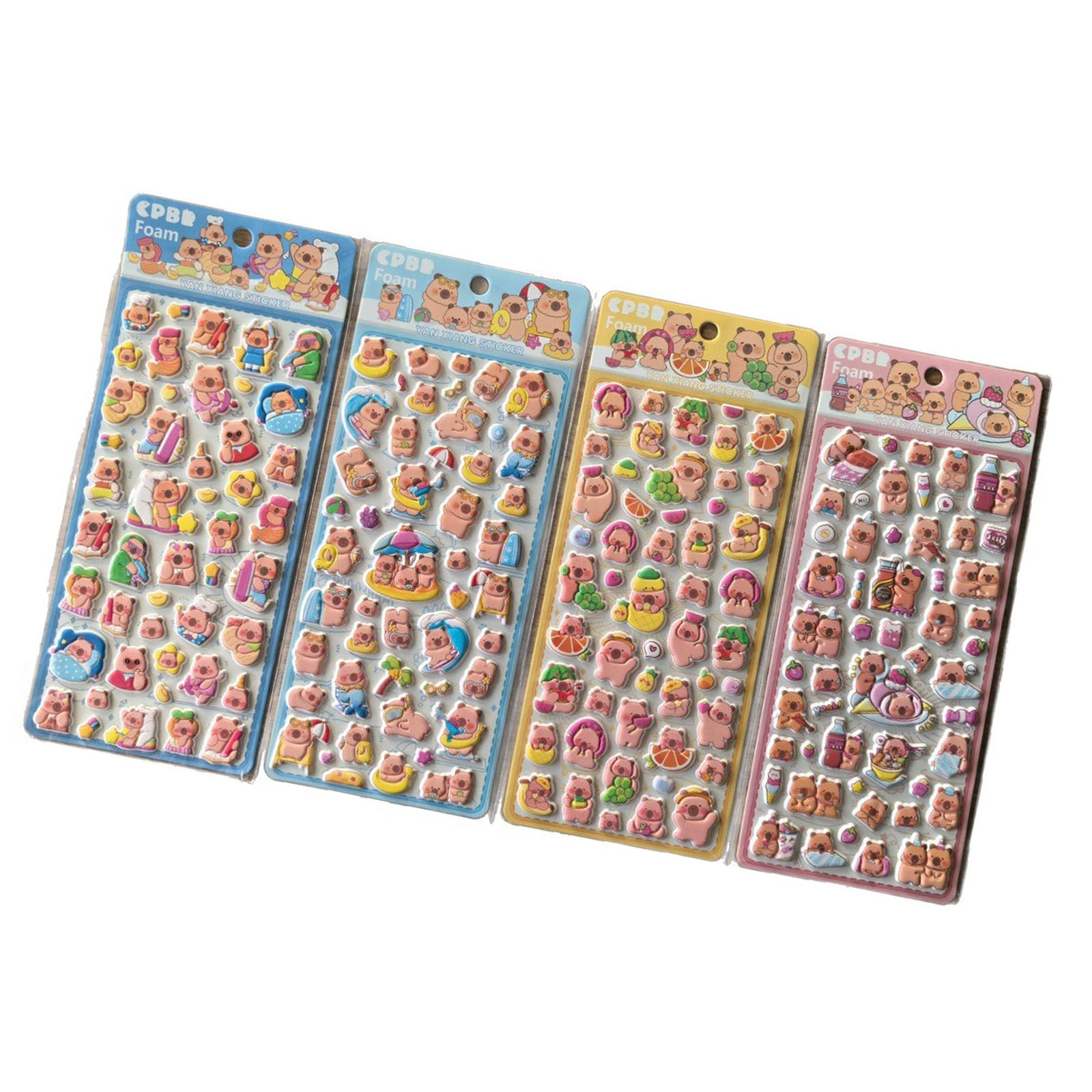 Puffier Decorative Stickers Adorable for Scrapbooking, Tiny Stickers for Phone Case and Notebook Puffier Sticker