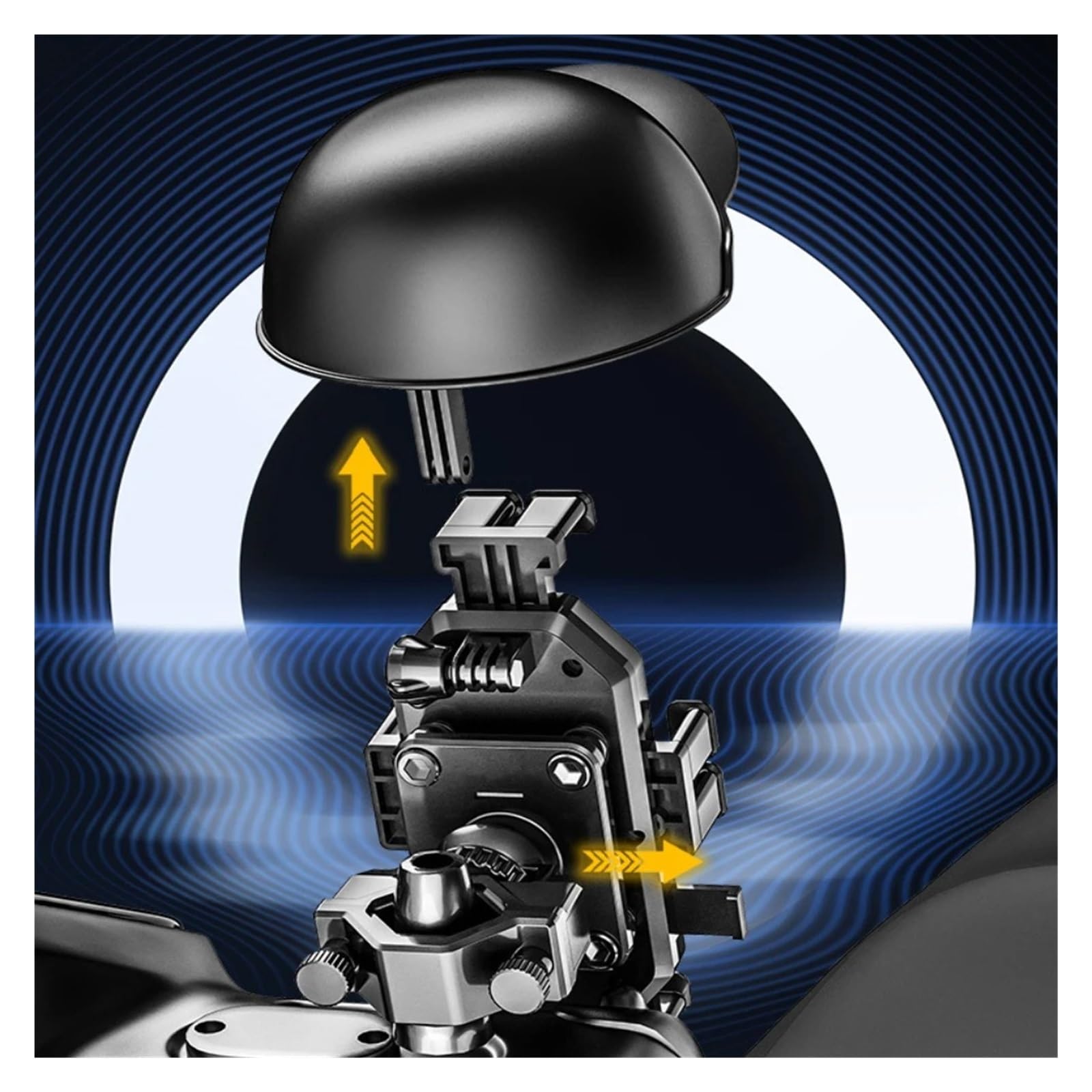 Support Navigation GPS Support De Navigation pour Vélo Électrique, Petit Casque, Pare-Soleil, Poignée Moto, Téléphone, Parapluie Étanche(A)