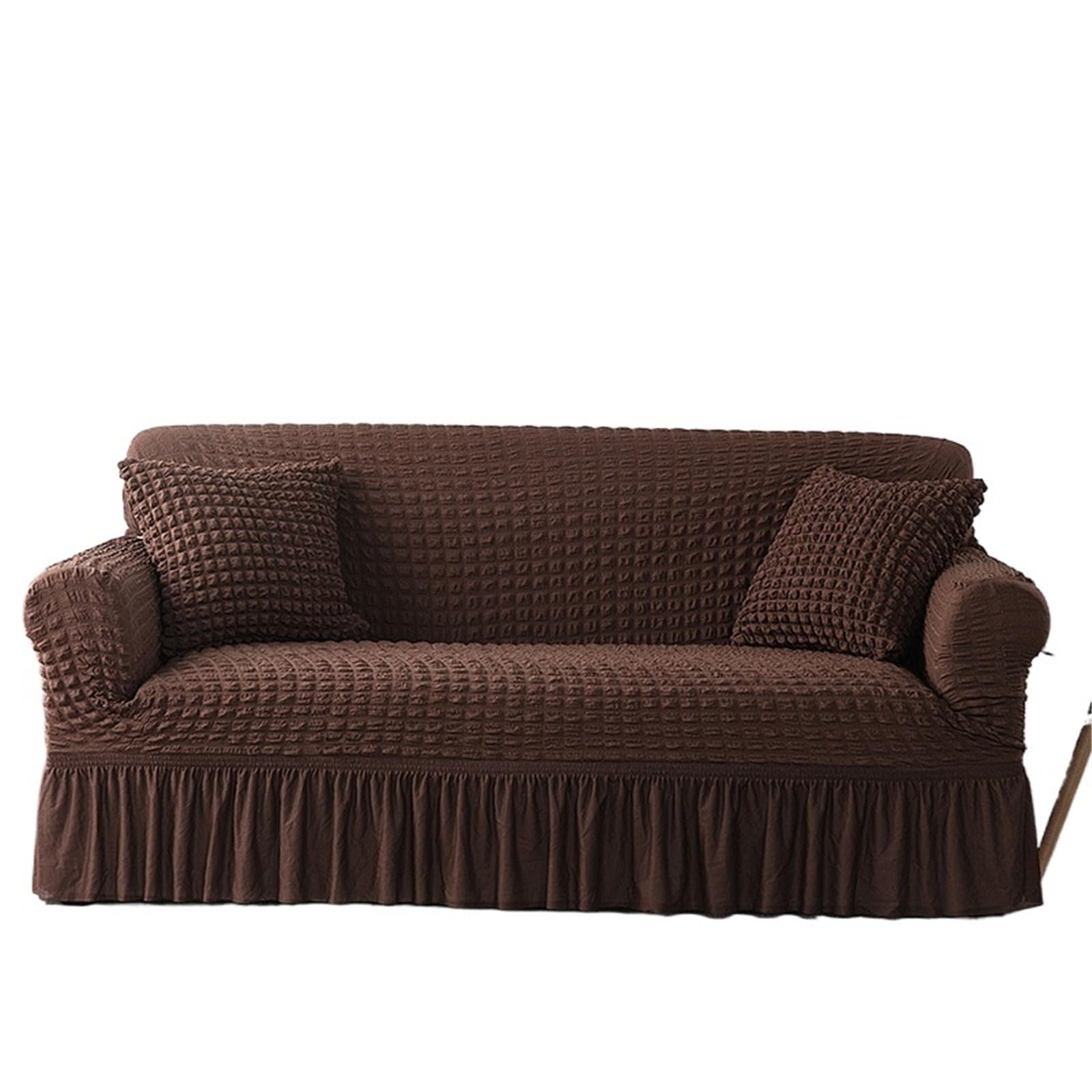SUBLXPoten Sofa Cover with Skirt Sofa Slipcover with Skirt Easy Fitted Cover for Living Room Couch Washable Elastic(Color 5,L 170-230cm)