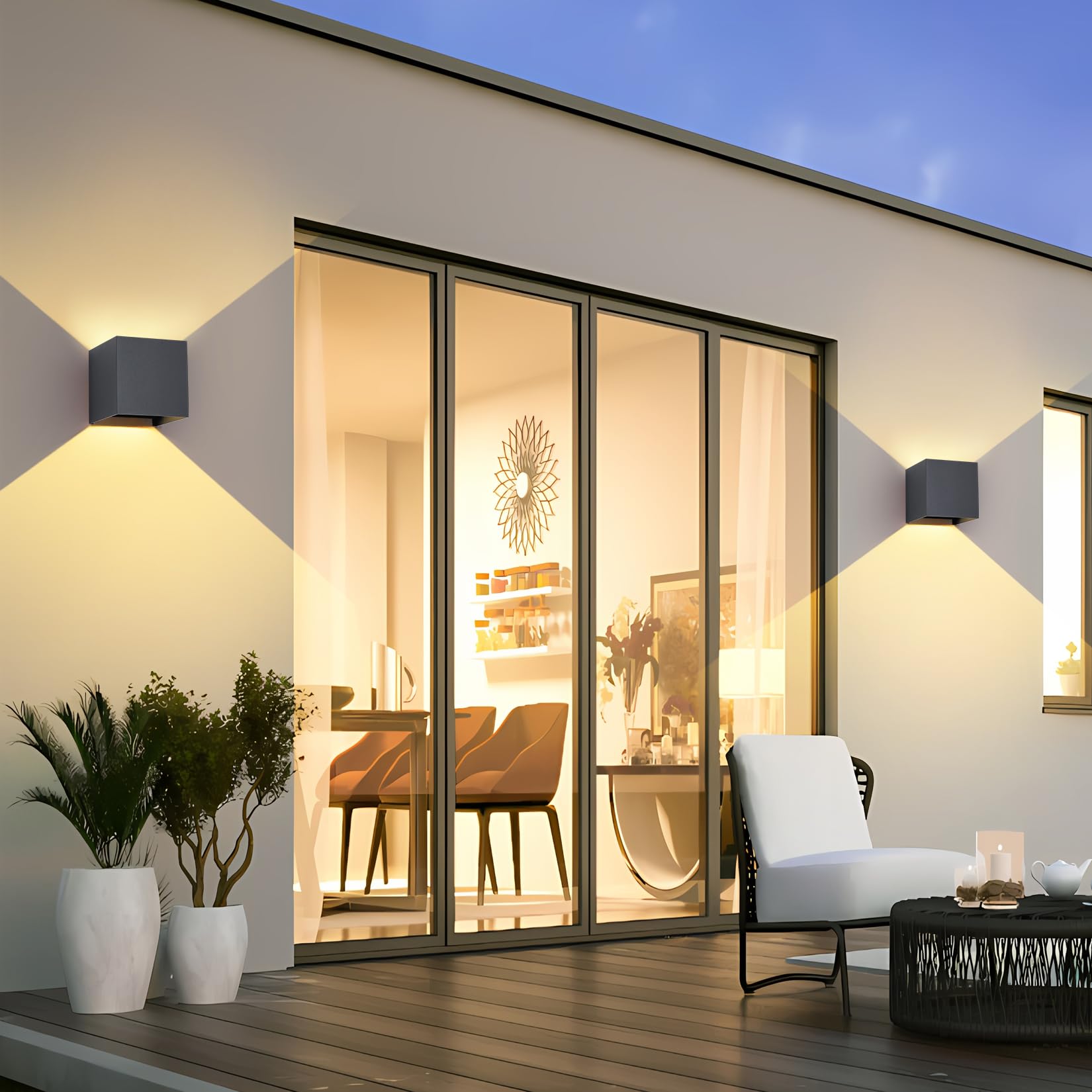 APPLIQUE LAMPADA DA PARETE CORPO IN ALLUMINIO CON SENSORE MOVIMENTO - Foto 8