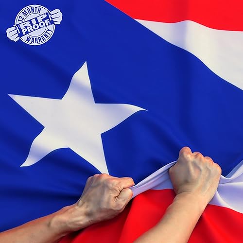 Anley Rip-Proof Technology Double Sided 3-Ply Puerto Rico Flag 3x5