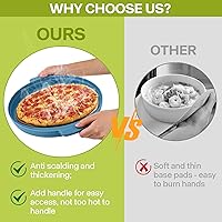 Vista 3 de Microwave Splatter Cover for Food with Anti-scald Base Plate,Large Plastic & Silicone Vented Avoid Scalding Collapsible Guard Lid,Kitchen Essential