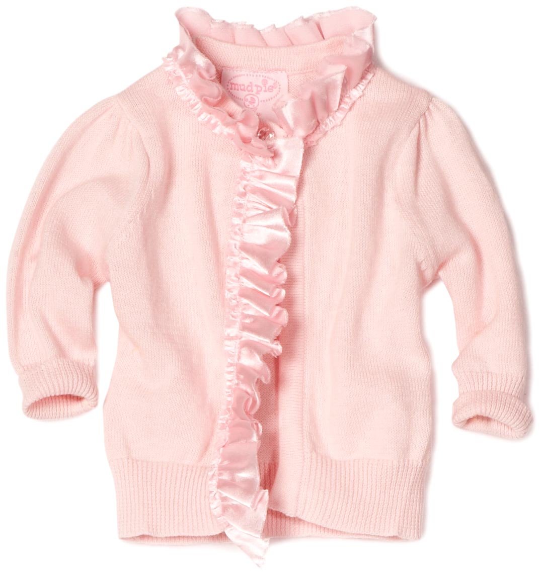 Mud Pie Girls' Baby-Newborn Winged Cardigan, Pink, 3-6 Months