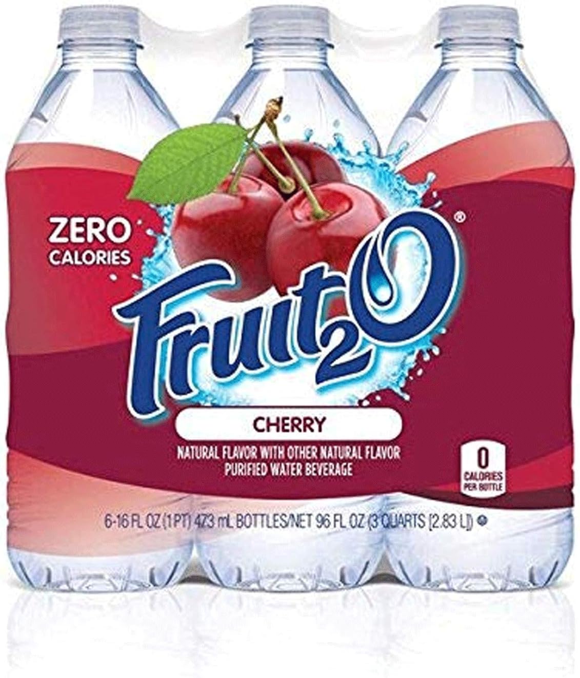 Fruit2O Zero Calorie Flavored Water, Cherry, 6 Count (Pack of 4)