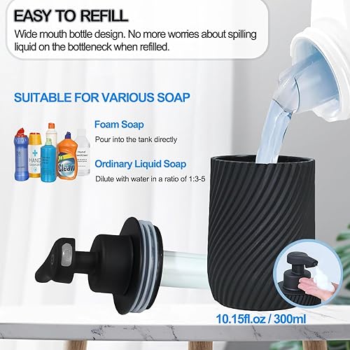 Miniatura 3 de Dispensador automático de jabón espumoso para baño, dispensador de jabón para platos sin contacto para fregadero de cocina, dispensador de