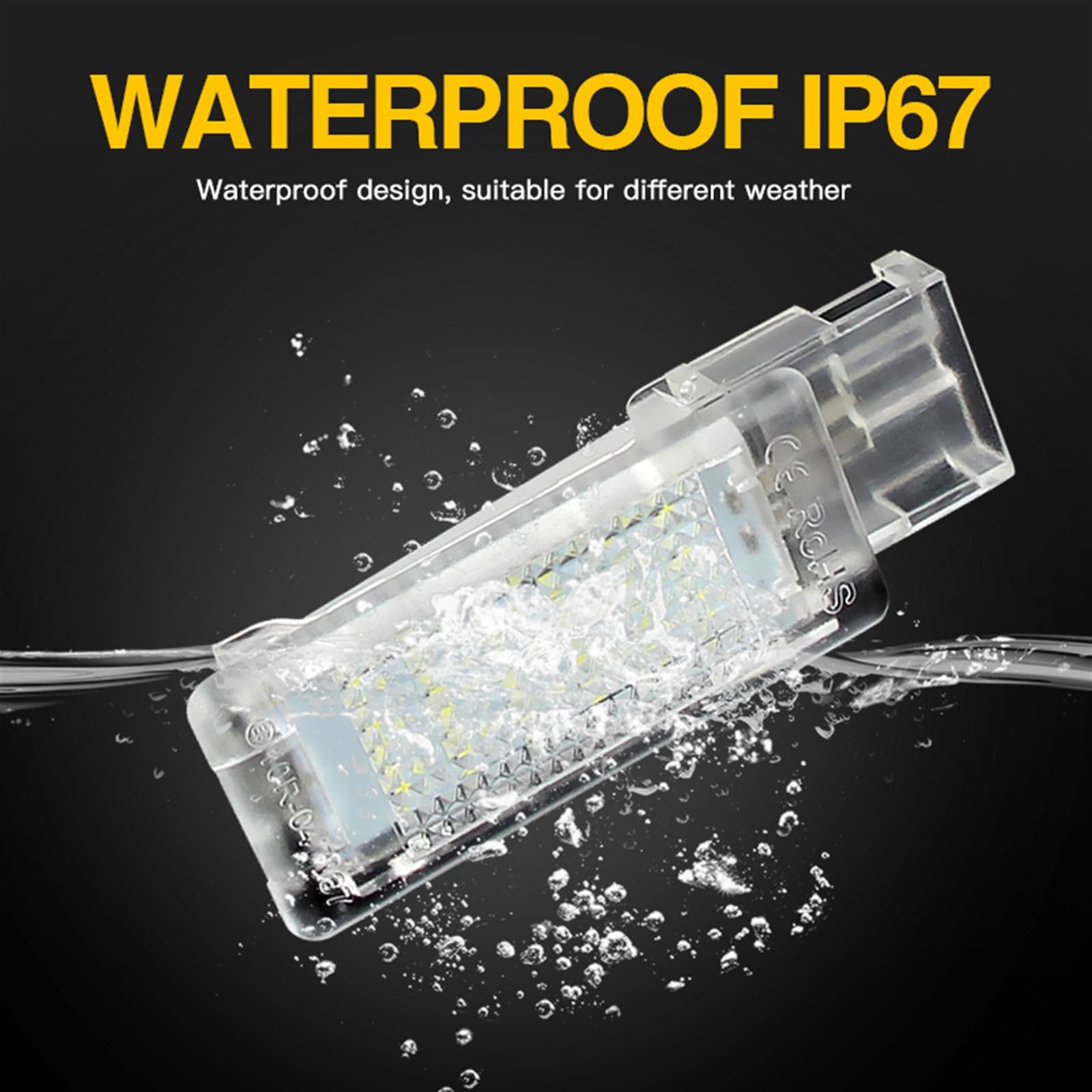 Luz LED for Puerta de Maletero, Luces de cortesía for Equipaje, for Skoda, Rapid, Superb, VW, Caddy, Sharan, EOS, Golf, Passat, Seat, Alhambra Ateca Luces LED para los pies del Coche