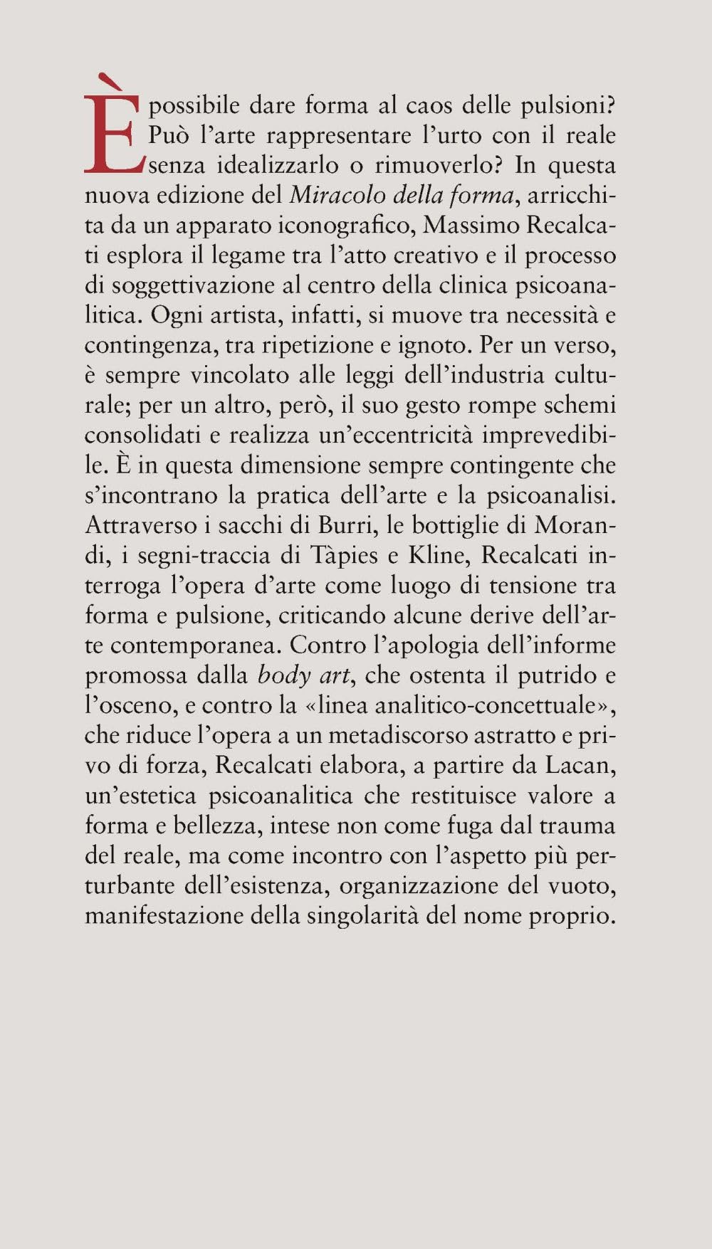 Il miracolo della forma. Per un'estetica psicoanalitica