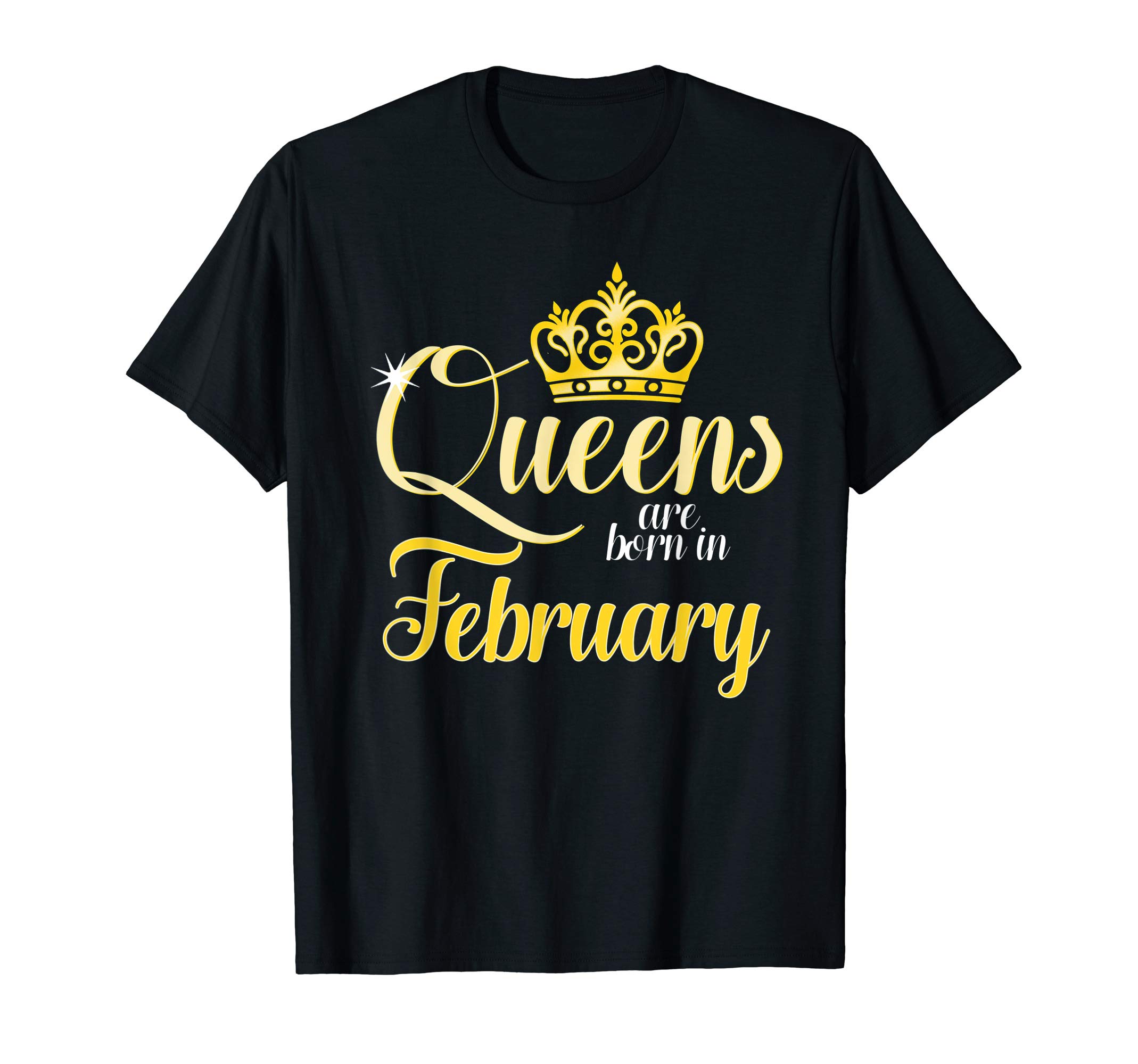 Pisces Aquarius Birthday Party Birthday CakeQueens Are Born In February Women Birthday Month Date Gift T-Shirt
