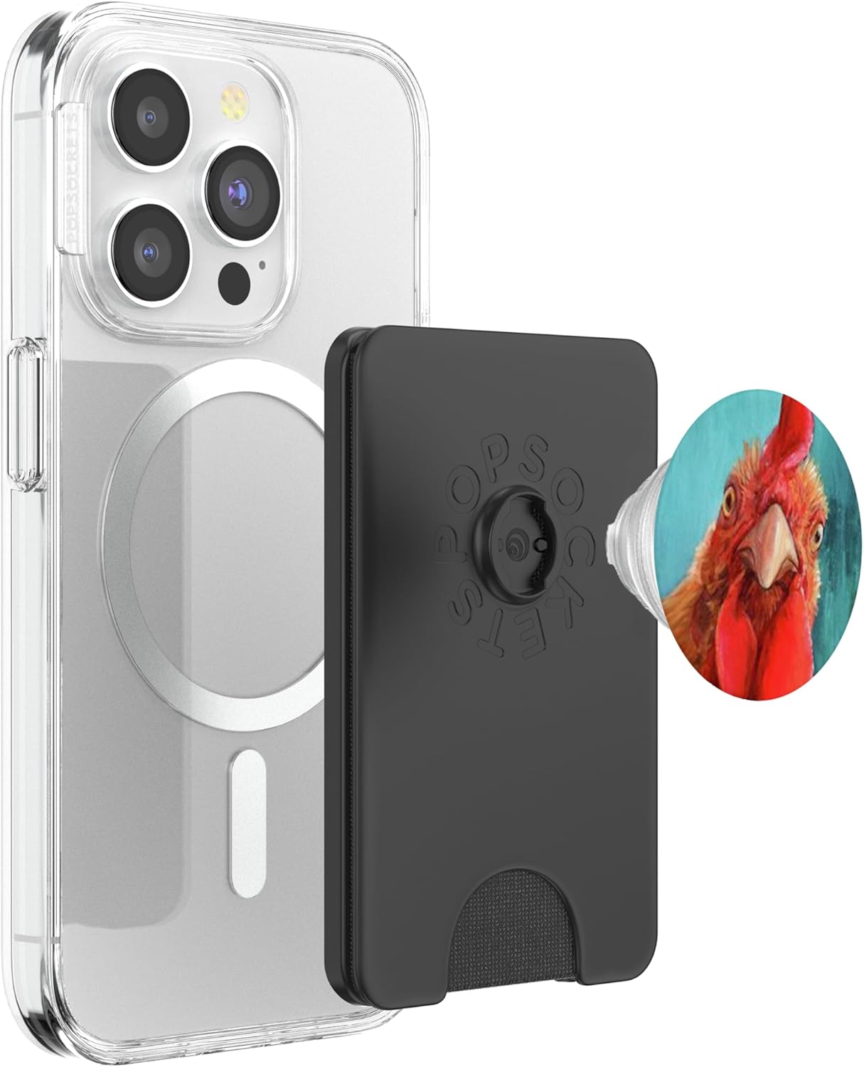 Cute Funny Chicken Lady Design Gift for Moms of Flocks PopSockets PopWallet for MagSafe