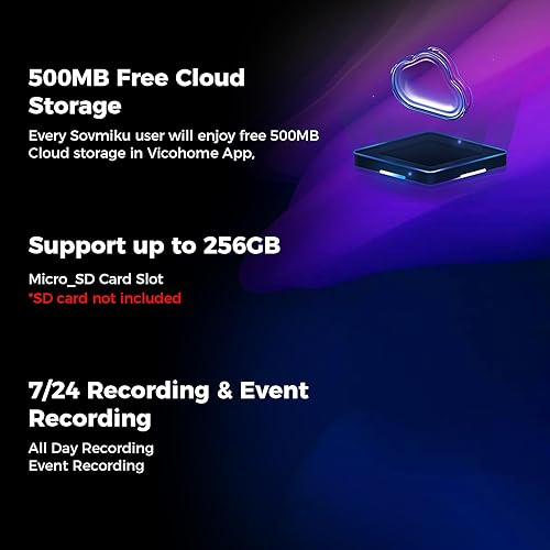 Miniatura 7 de Sovmiku CA3 AI Auto Tracking Mini 2K cámara de seguridad inalámbrica para exteriores, audio bidireccional, fácil de configurar, cable de