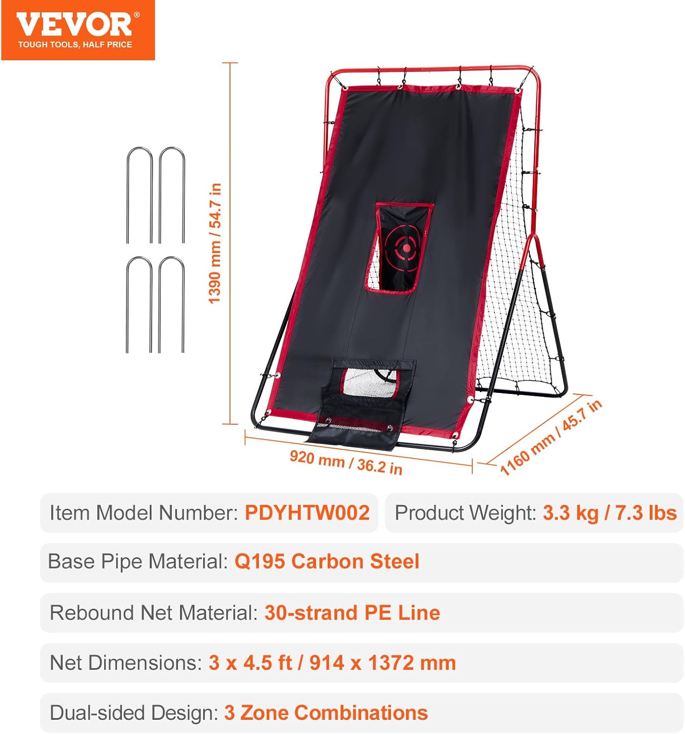 Amazon | リバウンドネット ピッチバック スクリーン リバウンド