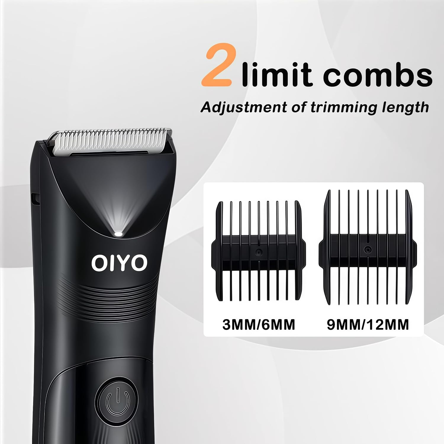 Electric Manscape Trimmer for Men – Dry Use Body & Pubic Hair Groomer, Nick-Free Ball Razor with Removable Washable Ceramic Blade, USB Recharge, LED Light, Easy to Clean, Black