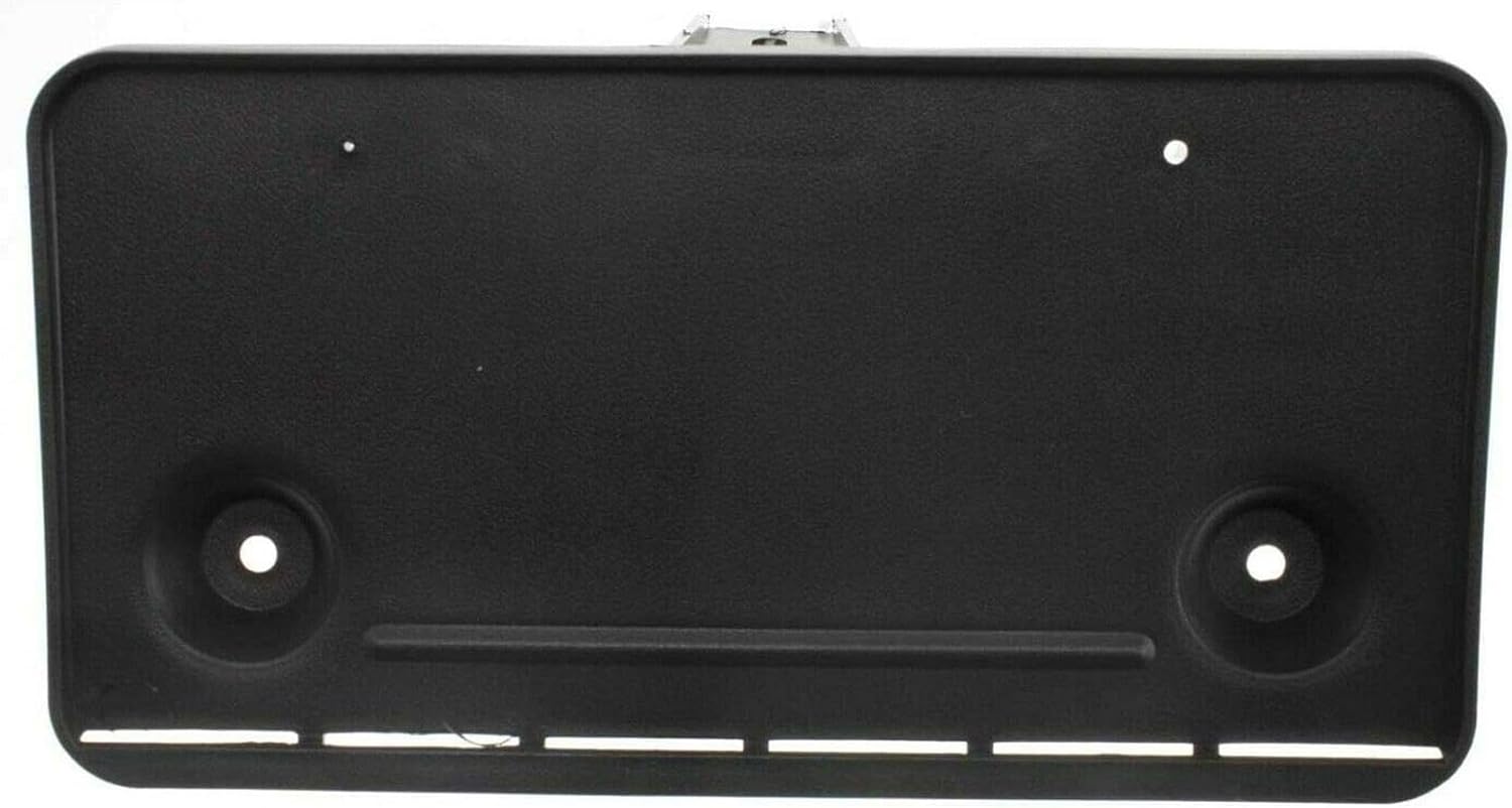 DAT AUTO PARTS Front Bumper License Plate Frame Tag Mounting Bracket Holder Replacement for 1992-1996 Ford Bronco Truck, Ford F350 F250 F150 Black Textured Plastic FO1068101 F2TZ17A385A