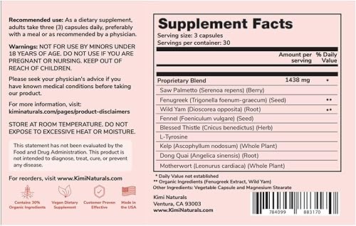 Miniatura 9 de KIMI Naturals Breast Max Plus - Píldoras de mejora de senos l Suplemento potenciador para un crecimiento rápido y busto más grande, fórmula de