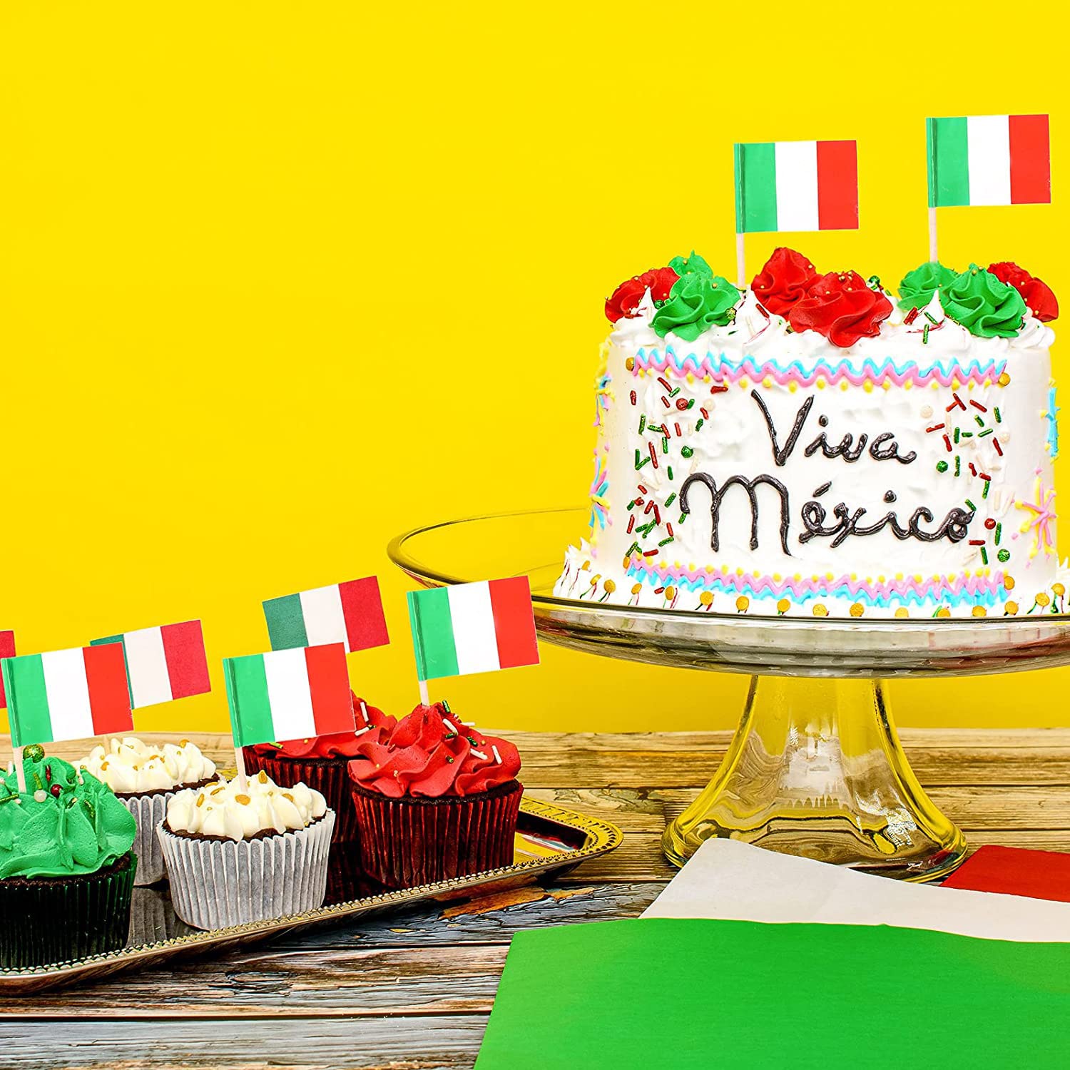 100 Cure-Dents Drapeaux Allemands - Décoration Cupcakes